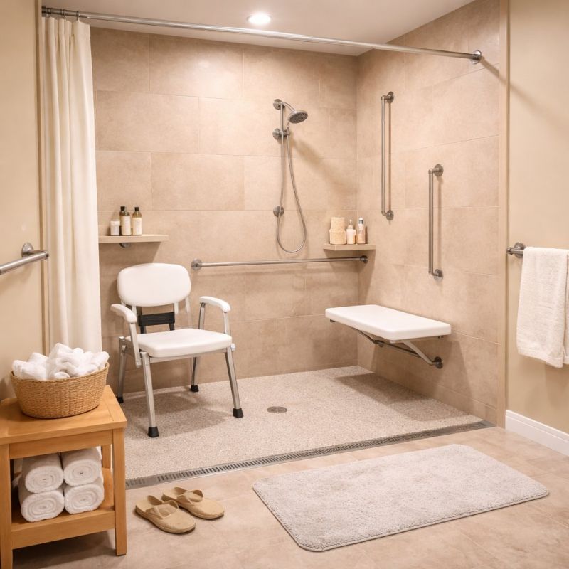 Elderly Shower Installation detail